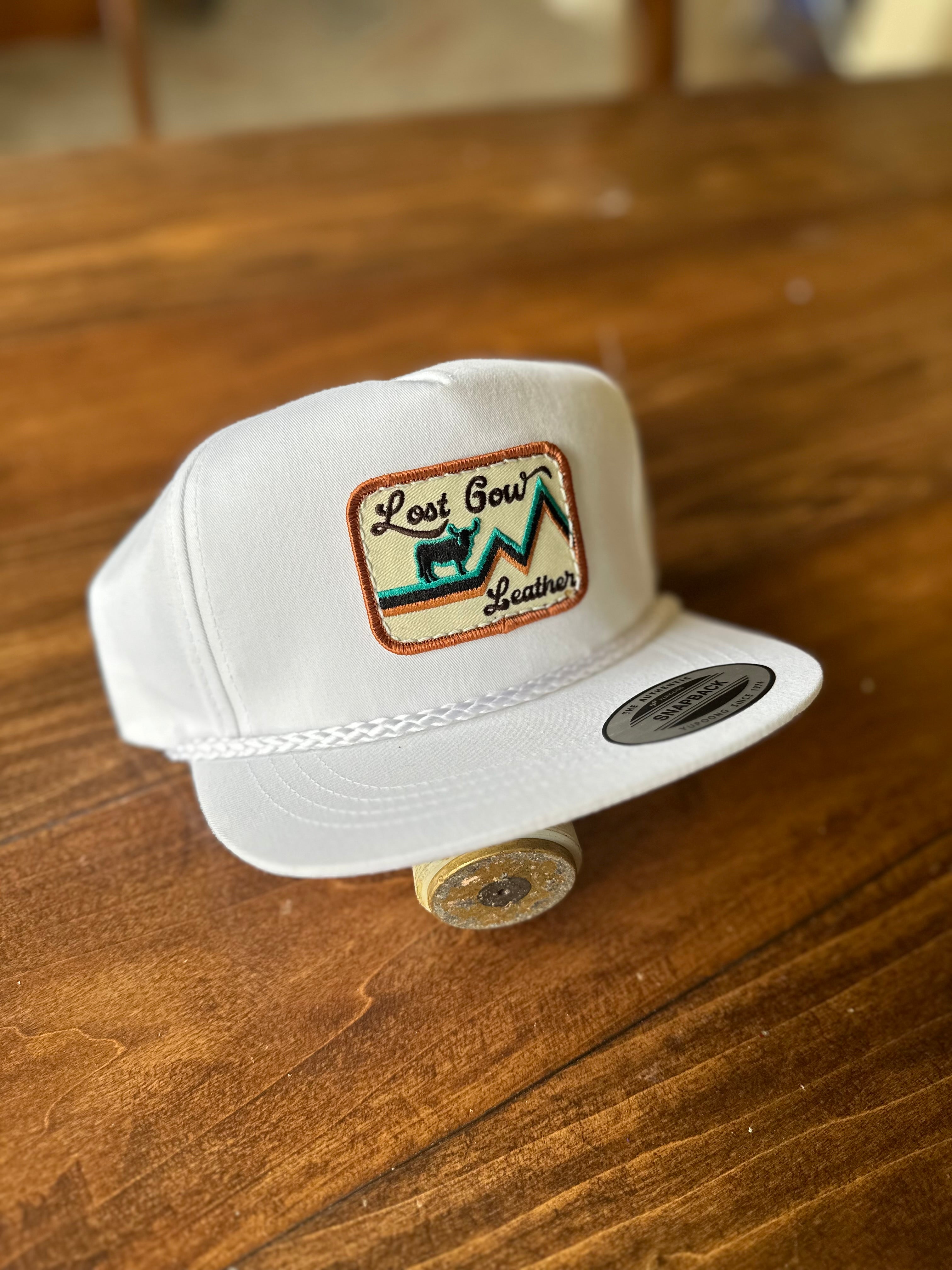 Lost cow leather trucker cap